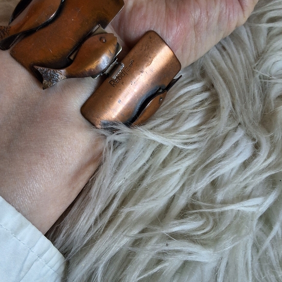 Rare Rebajes Mid Century Copper Fish Design Bracelet - Picture 3 of 12